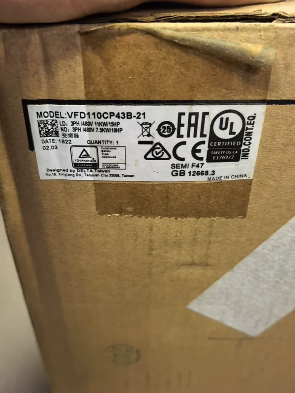 DELTA VFD110CP43B-21 VFD Inverter Frequency converter