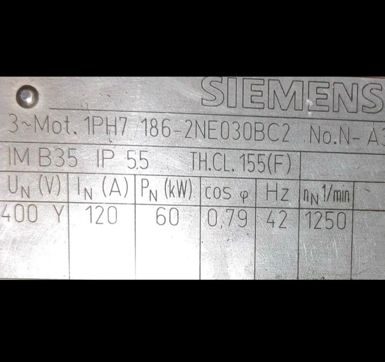 SIEMENS Spindle Motor 1PH7186-2NE030BC2 - High Performance