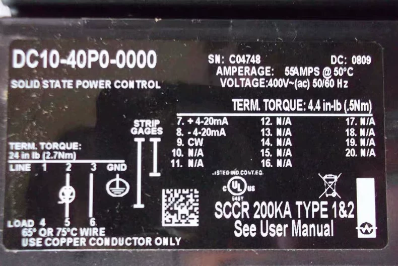 WATLOW Power Supply DC10-40P0-0000 Reliable Industrial Unit